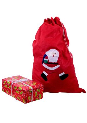 Božični dodatek Dedek Mraz darilna velika torba vreča 90cmx60cm