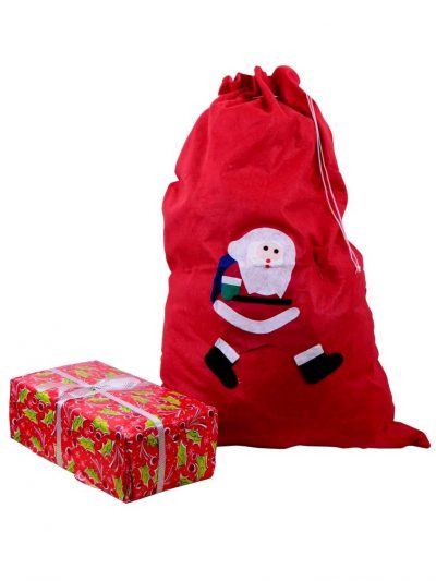Božični dodatek Dedek Mraz darilna velika torba vreča 90cmx60cm