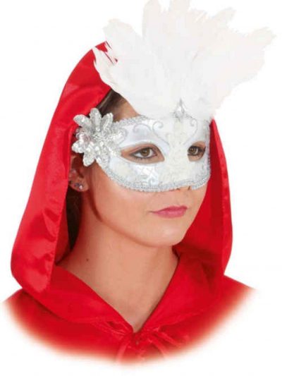 krinka maska božična bela